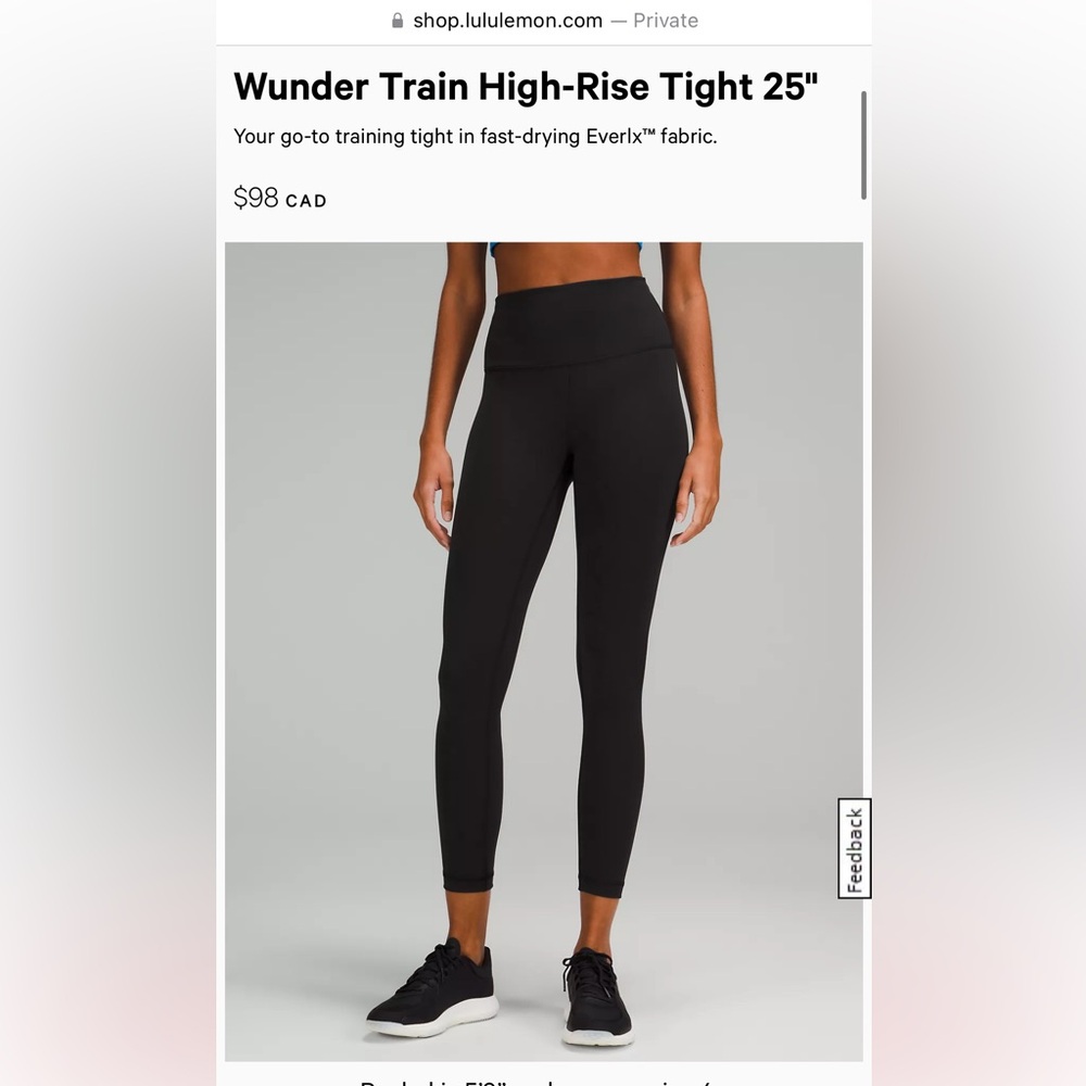 Wunder Train High-Rise Tight 25"
